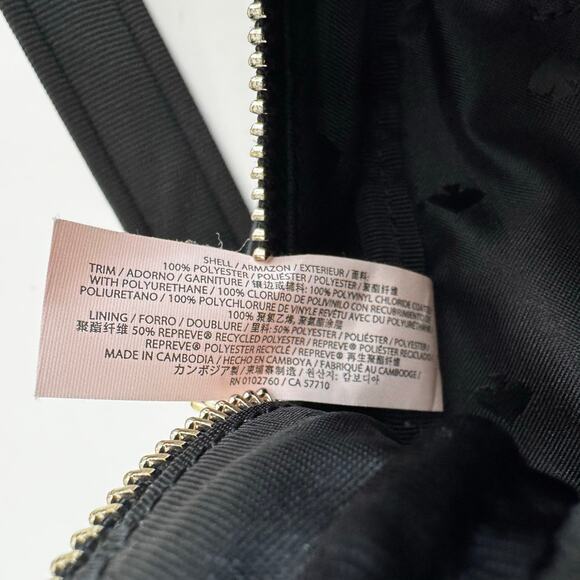 Kate Spade Dawn Paper Rose Medium Backpack Nylon Leather Trim in Black Floral - Picture 15 of 15